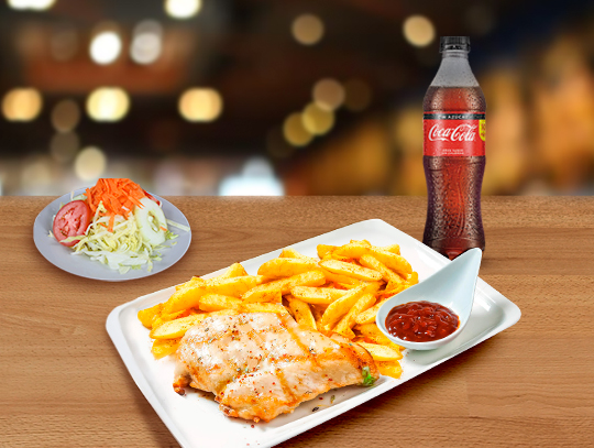 Filete de pollo + Gaseosa 1/2L.